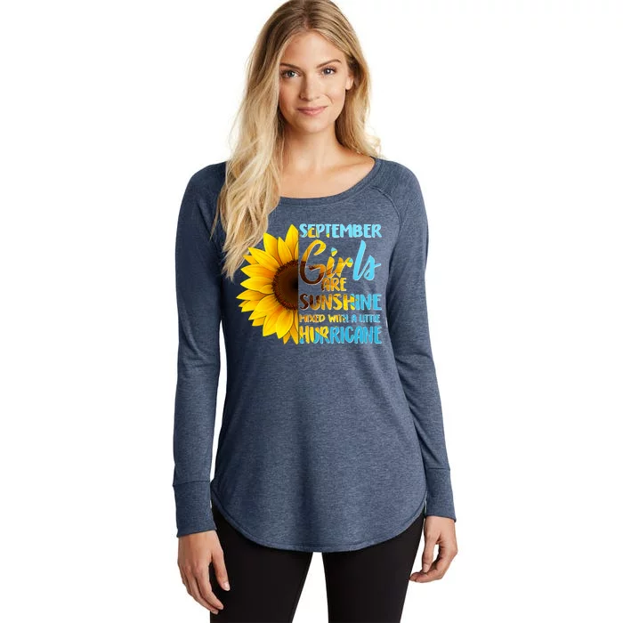 September Girls Are Sunshine Mixed With A Little Hurricane Women's Perfect Tri Tunic Long Sleeve Shirt