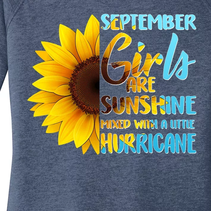 September Girls Are Sunshine Mixed With A Little Hurricane Women's Perfect Tri Tunic Long Sleeve Shirt