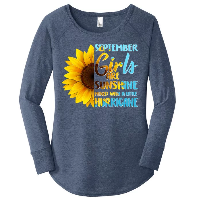 September Girls Are Sunshine Mixed With A Little Hurricane Women's Perfect Tri Tunic Long Sleeve Shirt