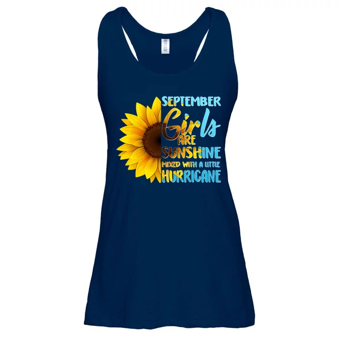 September Girls Are Sunshine Mixed With A Little Hurricane Ladies Essential Flowy Tank