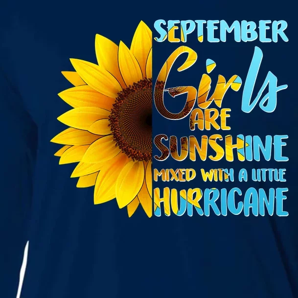 September Girls Are Sunshine Mixed With A Little Hurricane Cooling Performance Long Sleeve Crew