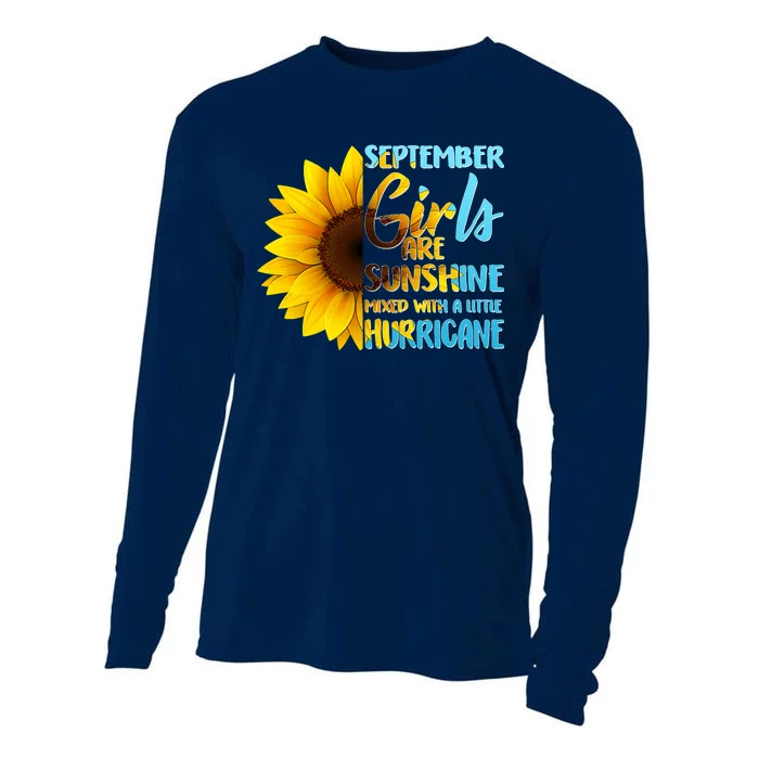 September Girls Are Sunshine Mixed With A Little Hurricane Cooling Performance Long Sleeve Crew