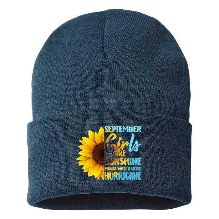 September Girls Are Sunshine Mixed With A Little Hurricane Sustainable Knit Beanie