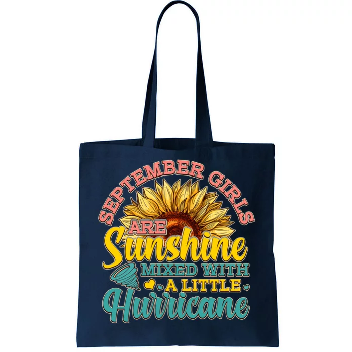 September Girls Sunshine And Hurricane Cute Tote Bag