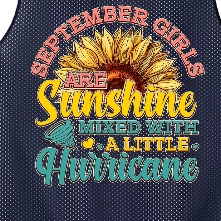 September Girls Sunshine And Hurricane Cute Mesh Reversible Basketball Jersey Tank