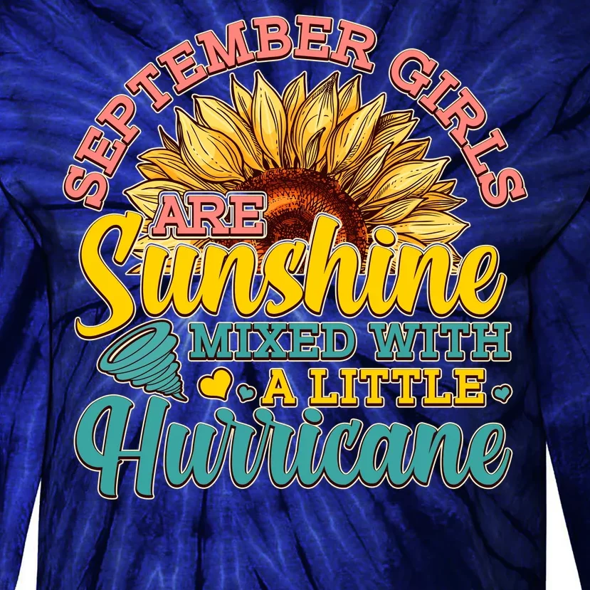 September Girls Sunshine And Hurricane Cute Tie-Dye Long Sleeve Shirt