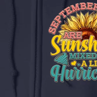 September Girls Sunshine And Hurricane Cute Full Zip Hoodie