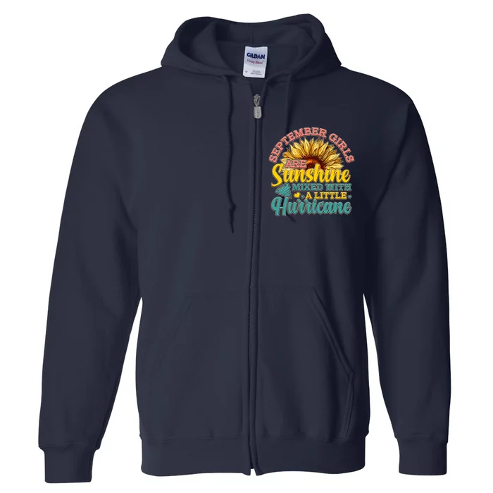 September Girls Sunshine And Hurricane Cute Full Zip Hoodie