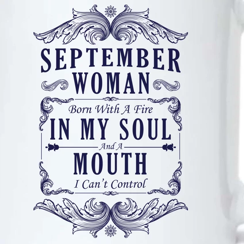 September Woman Funny Birthday Black Color Changing Mug