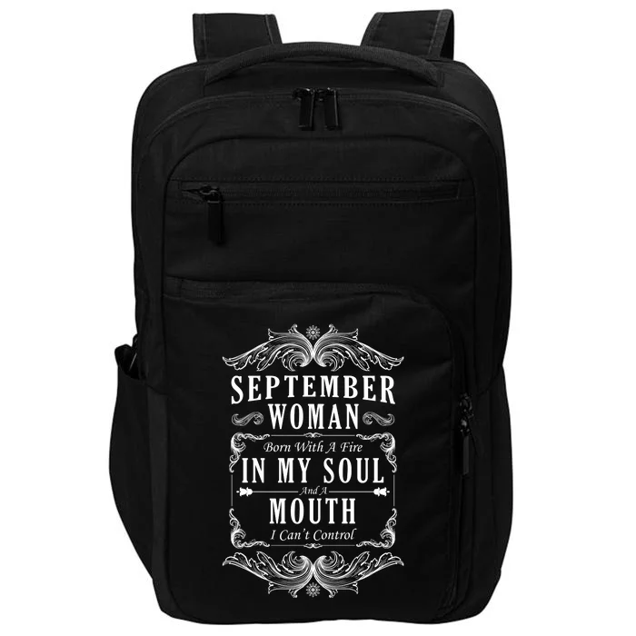 September Woman Funny Birthday Impact Tech Backpack