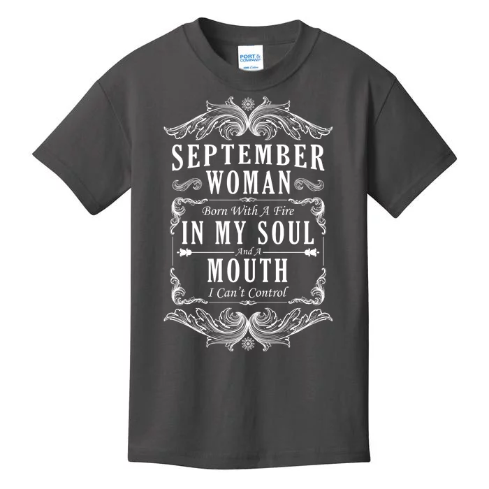 September Woman Funny Birthday Kids T-Shirt