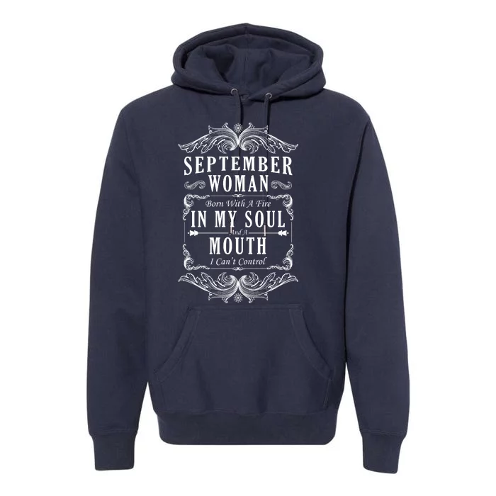 September Woman Funny Birthday Premium Hoodie