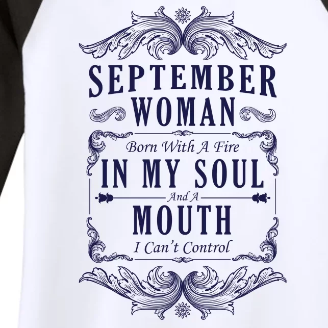 September Woman Funny Birthday Women's Tri-Blend 3/4-Sleeve Raglan Shirt