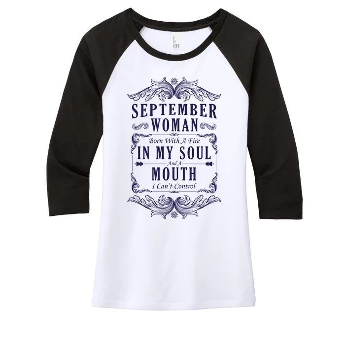 September Woman Funny Birthday Women's Tri-Blend 3/4-Sleeve Raglan Shirt