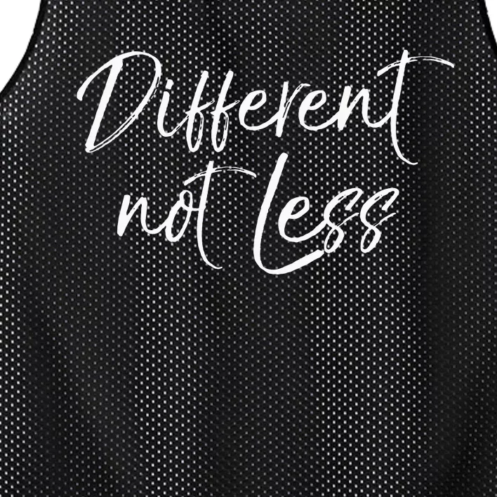 Special Education Quote Gift for Parents Different Not Less Mesh Reversible Basketball Jersey Tank