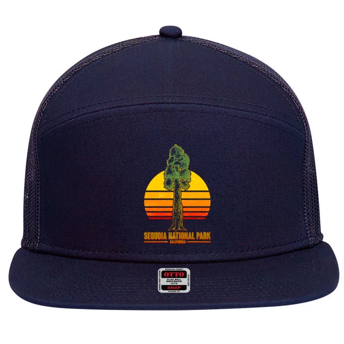 Sequoia National Park California 7 Panel Mesh Trucker Snapback Hat