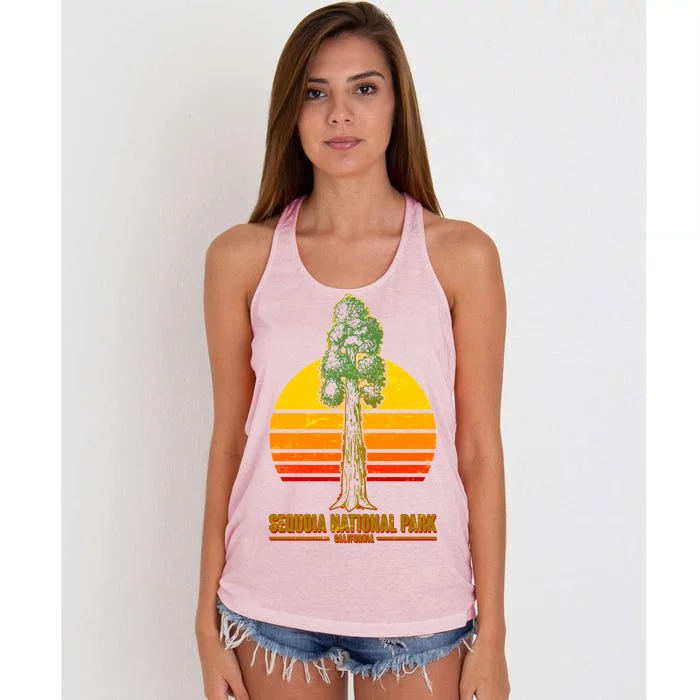 Sequoia National Park California Women's Knotted Racerback Tank