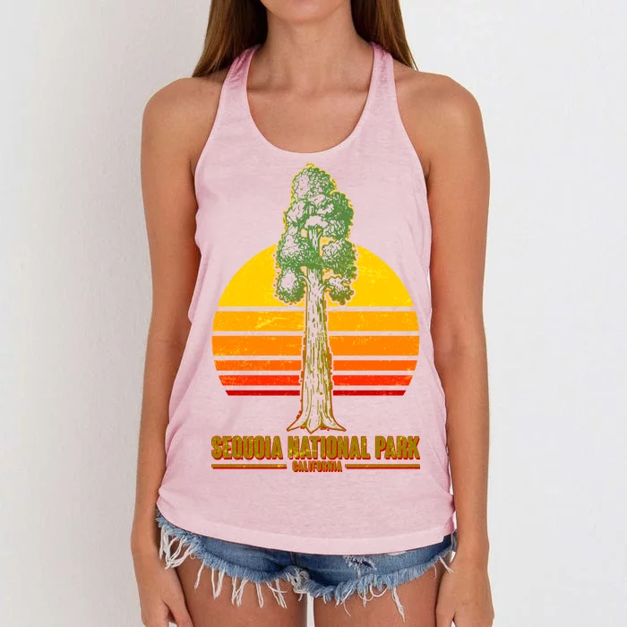 Sequoia National Park California Women's Knotted Racerback Tank