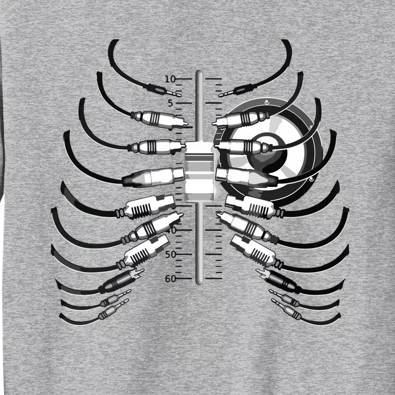 Sound Engineer Rib Cage Wired For Sound Tall Sweatshirt