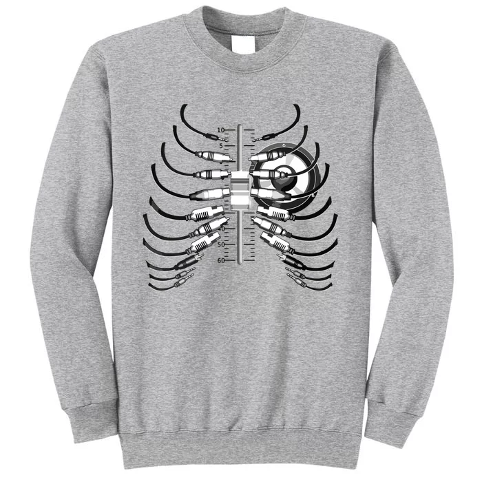 Sound Engineer Rib Cage Wired For Sound Tall Sweatshirt