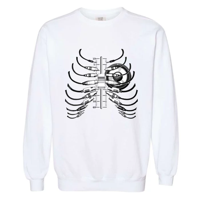 Sound Engineer Rib Cage Wired For Sound Garment-Dyed Sweatshirt