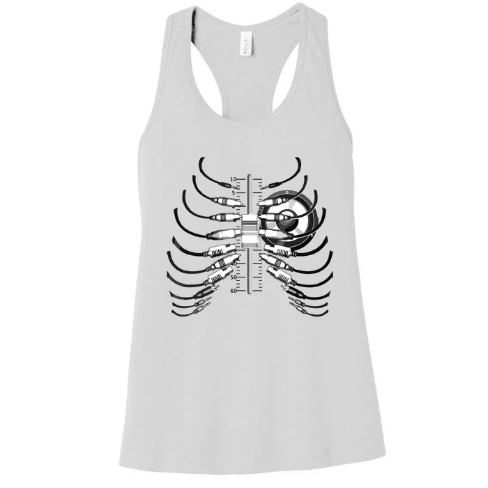 Sound Engineer Rib Cage Wired For Sound Women's Racerback Tank