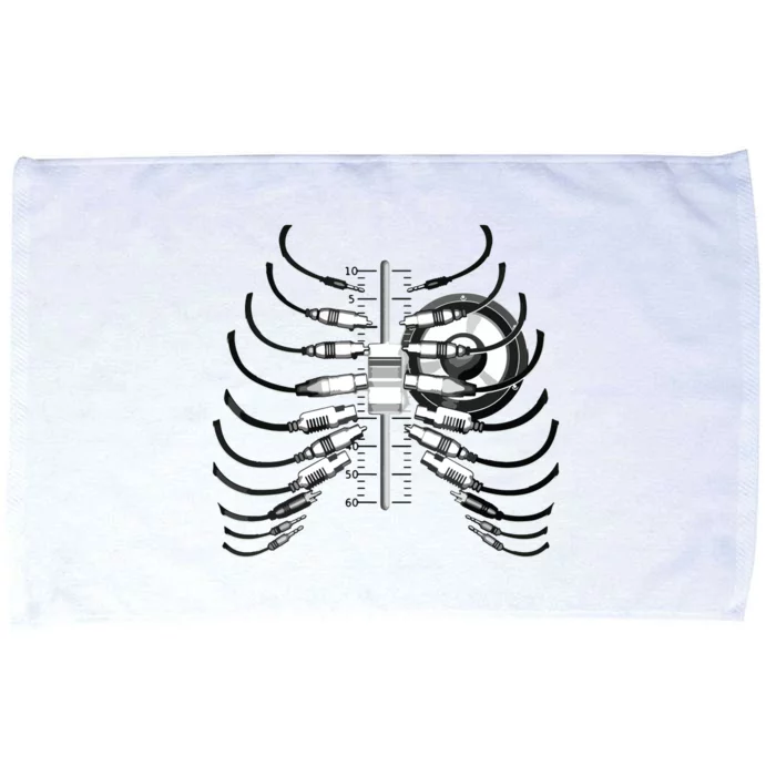 Sound Engineer Rib Cage Wired For Sound Microfiber Hand Towel