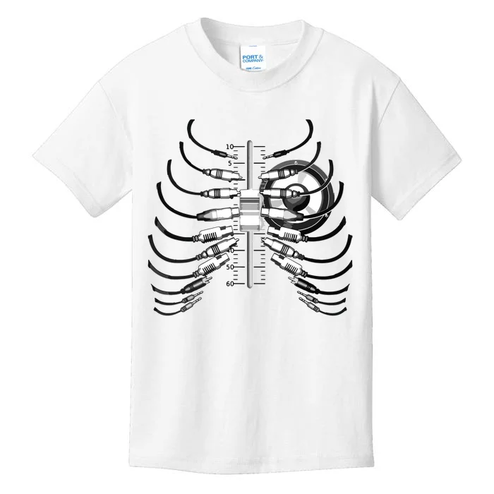 Sound Engineer Rib Cage Wired For Sound Kids T-Shirt