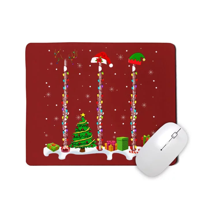 Santa Elf Reindeer Flute Christmas Light Musical Instrument Mousepad