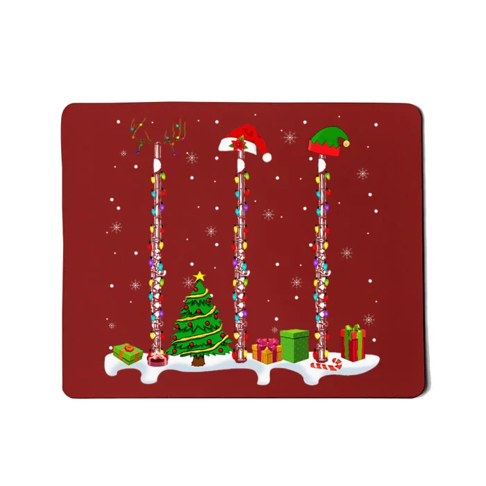 Santa Elf Reindeer Flute Christmas Light Musical Instrument Mousepad