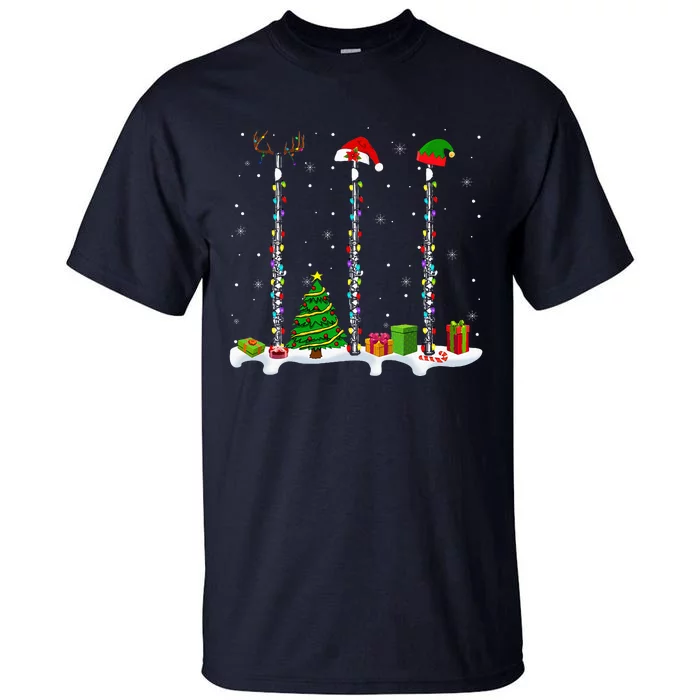 Santa Elf Reindeer Flute Christmas Light Musical Instrument Tall T-Shirt