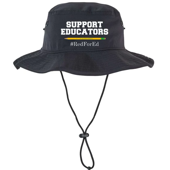 Support Educators Red for Ed for Teachers Legacy Cool Fit Booney Bucket Hat