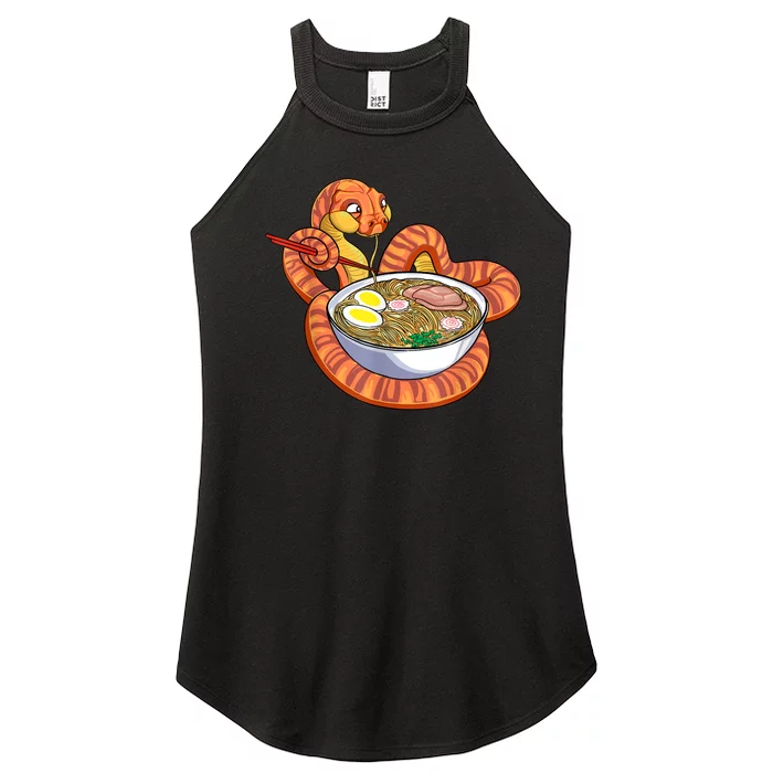 Snake Eating Ramen Kawaii Snake Japanese Noodle Women’s Perfect Tri Rocker Tank