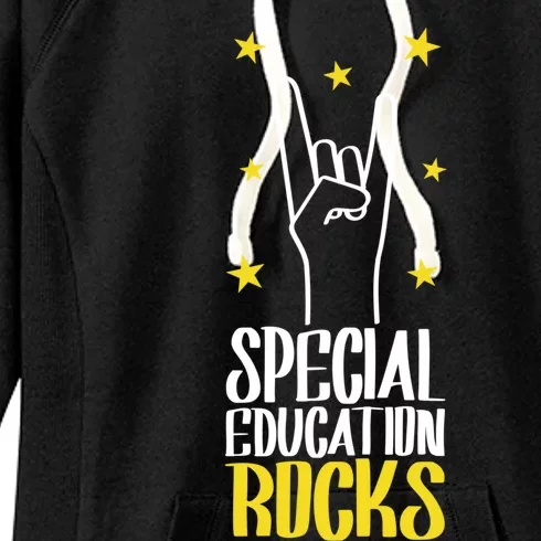 Special Education Rocks Special Education Teacher Gift Women's Fleece Hoodie