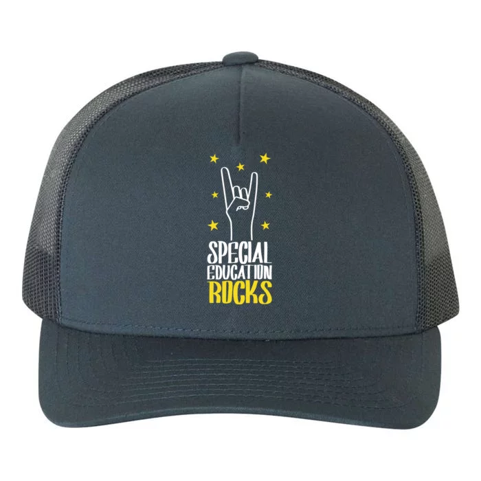 Special Education Rocks Special Education Teacher Gift Yupoong Adult 5-Panel Trucker Hat