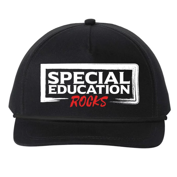 Special Education Rocks Special Education Teacher Gift Snapback Five-Panel Rope Hat