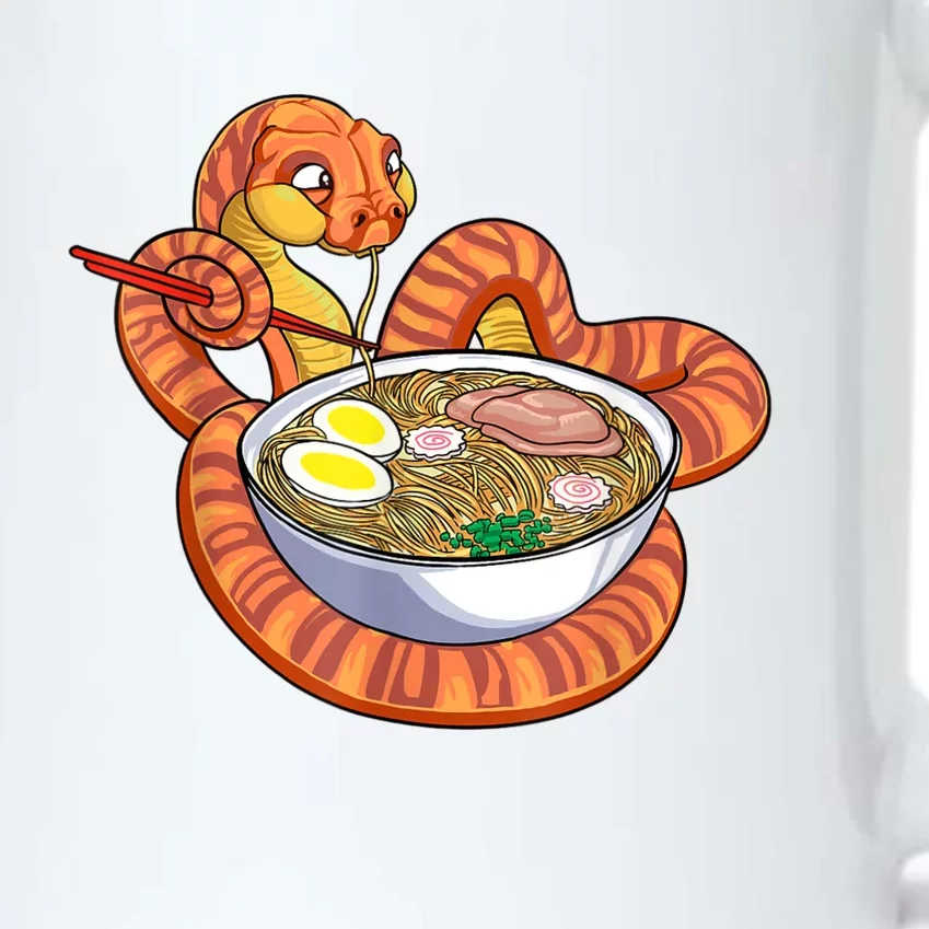 Snake Eating Ramen Kawaii Snake Japanese Noodle Black Color Changing Mug