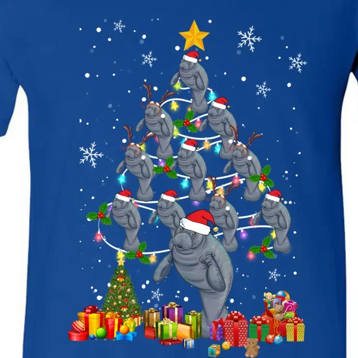 Santa Elf Reindeer Atee Xmas Tree Xmas Light Atee Cool Gift V-Neck T-Shirt