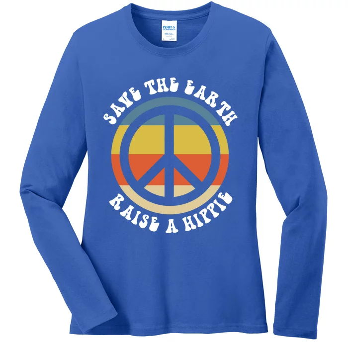 Save Earth Raise A Hippie 50th Anniversary Earth Day 2020 Gift Ladies Long Sleeve Shirt