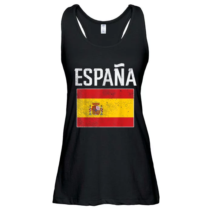 Spain Espana Spanish Flag Pride Sports Fan Soccer Gift Ladies Essential Flowy Tank