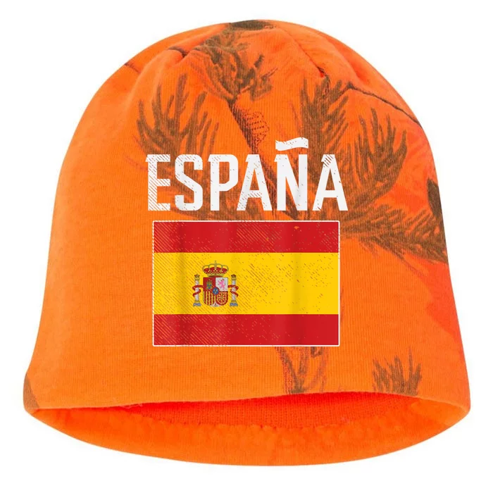 Spain Espana Spanish Flag Pride Sports Fan Soccer Gift Kati - Camo Knit Beanie