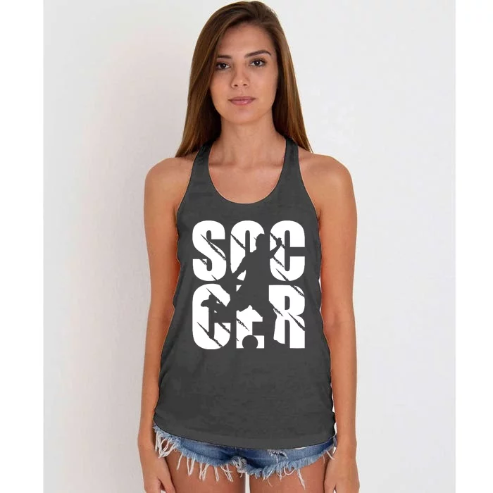 Soccer Enthusiast Women's Knotted Racerback Tank