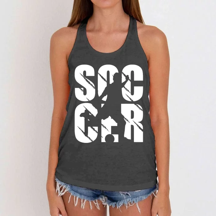 Soccer Enthusiast Women's Knotted Racerback Tank