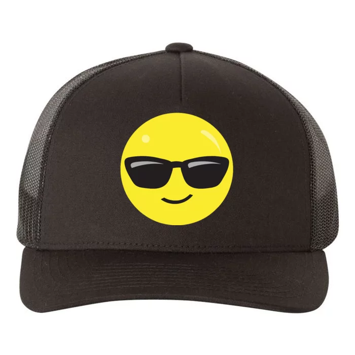 Sunglasses Emoticon Smile Face Im Cool Yupoong Adult 5-Panel Trucker Hat