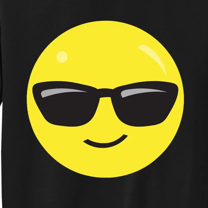 Sunglasses Emoticon Smile Face Im Cool Tall Sweatshirt