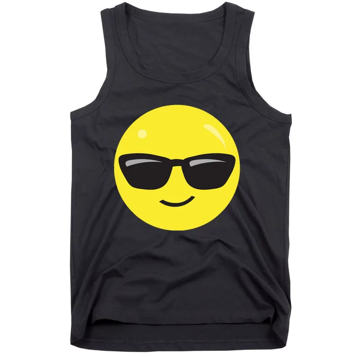 Sunglasses Emoticon Smile Face Im Cool Tank Top