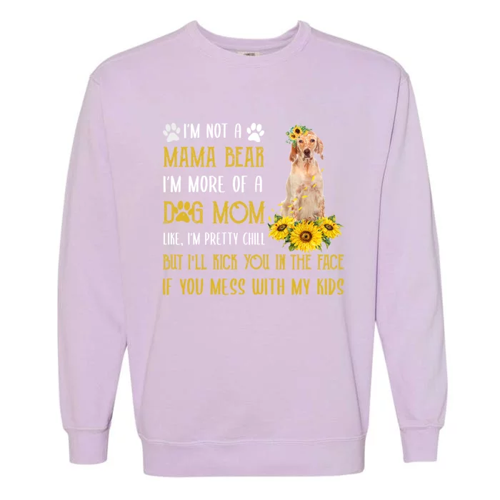 Sunflower English Setter Mom Mothers Day Dog Mom Gift Garment-Dyed Sweatshirt