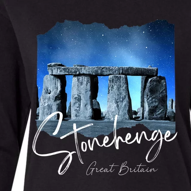 Stonehenge England Souvenir Stonehenge At Night Womens Cotton Relaxed Long Sleeve T-Shirt