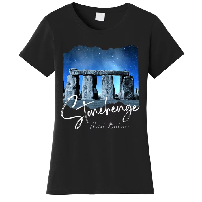 Stonehenge England Souvenir Stonehenge At Night Women's T-Shirt