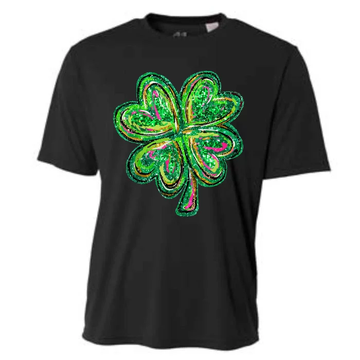 Shamrock Effect St Patricks Day Four Leaf Clover Cooling Performance Crew T-Shirt